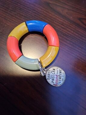 NWOT Plunder Fashion Jewelry Colorblock Bracelet keychain